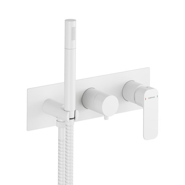 Baterie albă pentru duș încastrată (3 ieșiri) Spy – Sapho-image-2