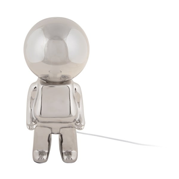 Veioză argintie LED cu intensitate reglabilă cu abajur din sticlă (înălțime 27 cm) Ross – Leitmotiv-image-2