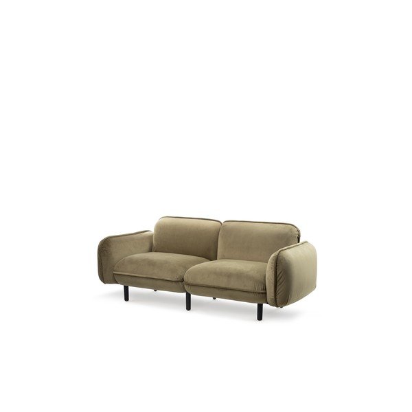 Canapea verde cu tapițerie din catifea 188 cm Bean – EMKO-image-2