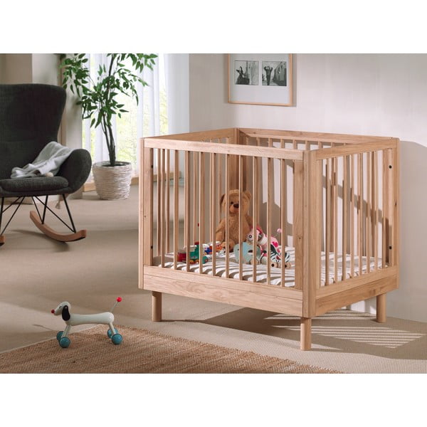 Țarc pentru copii în culoare naturală din lemn de stejar 95x75 cm Forrest – Vipack-image-1