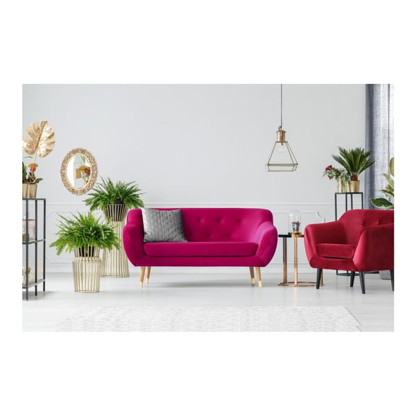 Canapea cu 2 locuri Mazzini Sofas Amelie, roz-image-4