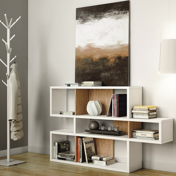 Bibliotecă cu detalii în decor de lemn de stejar TemaHome London Small, 156 x 100 cm-image-1