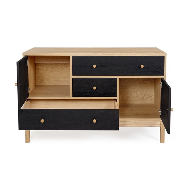 Comodă Woodman AbbeyWood, negru-maro-image-4