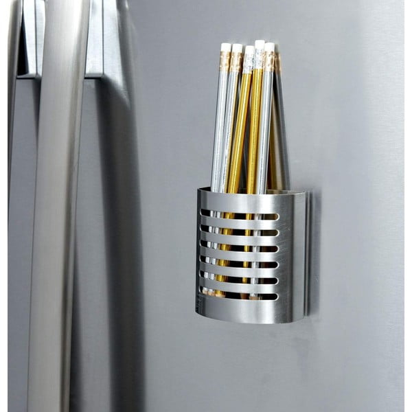 Suport magnetic din metal pentru creioane iDesign Forma, 5,5 x 10 cm-image-1