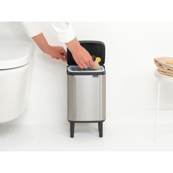 Coș de gunoi argintiu mat din oțel 4 l Bo Hi – Brabantia-image-2