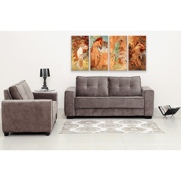 Reproducere tablou Alfons Mucha - Pory Roku, 80 x 40 cm-image-1