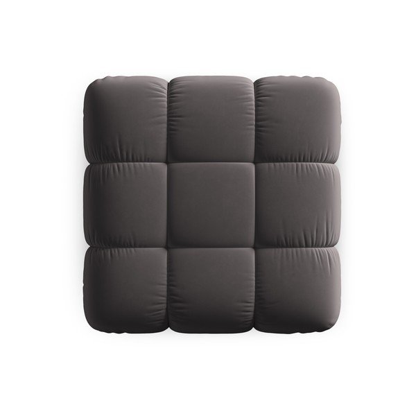 Taburet modular gri închis cu tapițerie din catifea Bellis – Micadoni Home-image-4