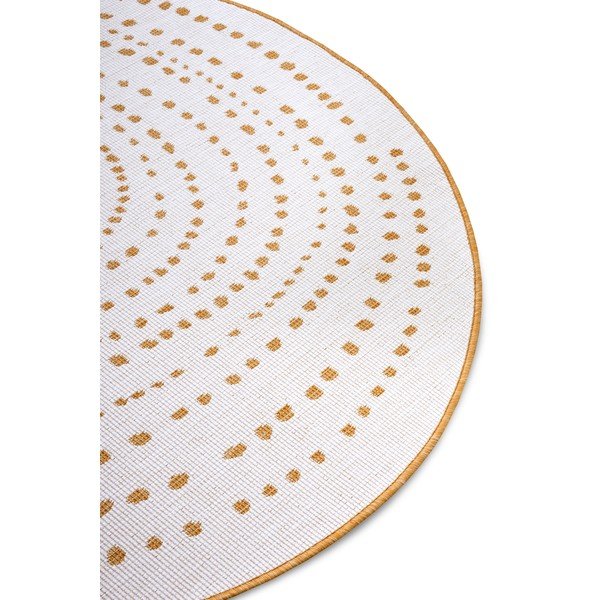 Covor de exterior galben ocru-alb rotund ø 200 cm Bali – NORTHRUGS-image-4