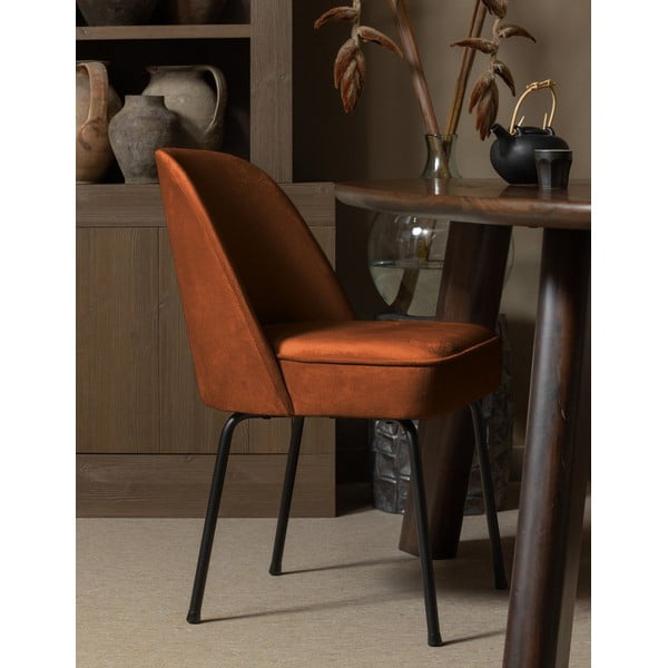 Scaune de dining cărămizii 2 buc. din catifea Vogue – WOOOD-image-1