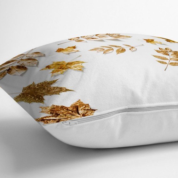 Față de pernă Minimalist Cushion Covers Golden Leaves, 42 x 42 cm-image-1