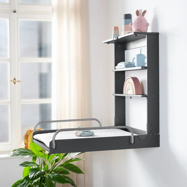 Masă de schimbat scutece suspendată antracit Roba style - Roba-image-4