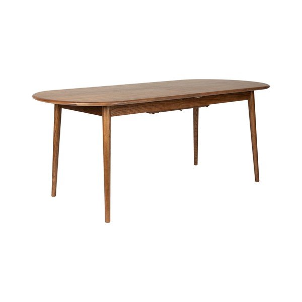 Masă de dining extensibilă cu blat cu aspect de lemn de nuc cu blat suplimentar 90x180 cm Twist – Zuiver-image-3