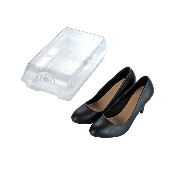 Cutie transparentă pentru depozitarea pantofilor Wenko Smart, lățime 19,5 cm