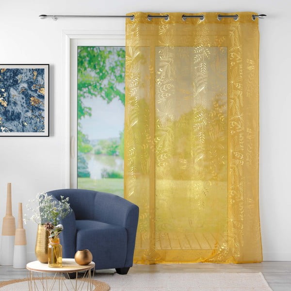 Perdea galbenă 140x280 cm Belflor – douceur d'intérieur-image-2