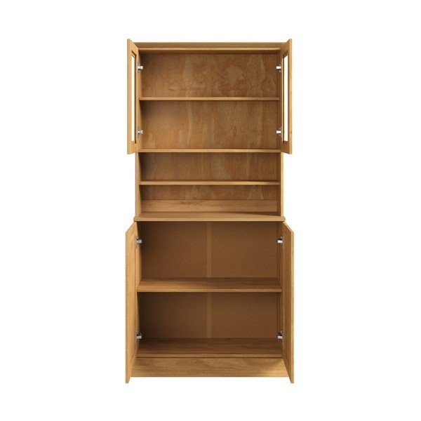 Vitrină în culoare naturală deschisă din lemn de pin 86x181,5x37 cm Teramo – Støraa-image-2