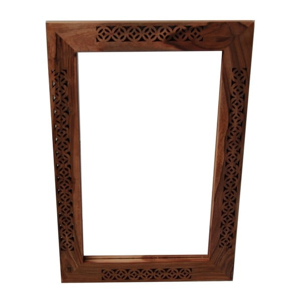 Oglindă cu ramă din lemn masiv de palisandru Massive Home Rosie