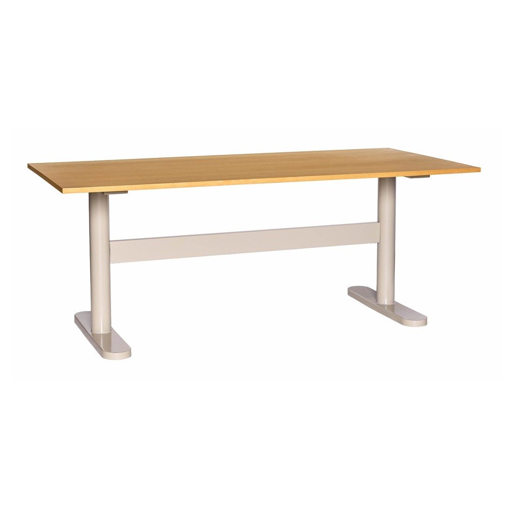 Birou cu blat cu aspect de lemn de stejar 90x190 cm Tona – Hübsch