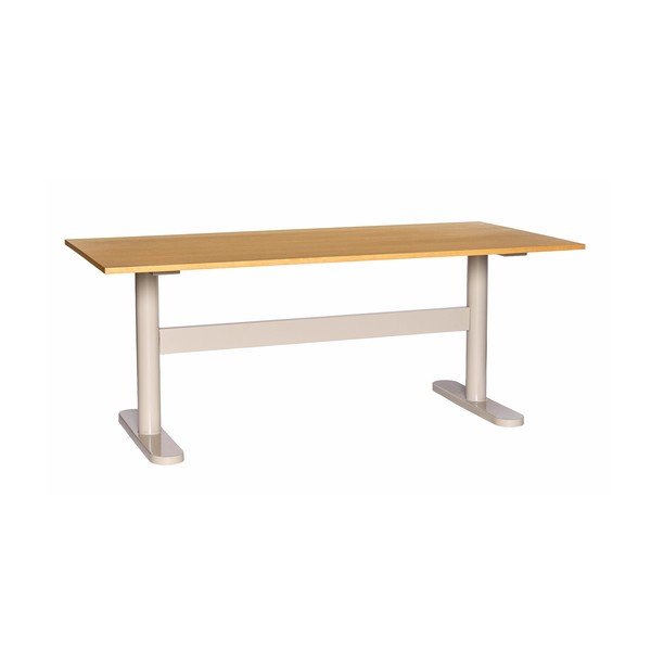 Birou cu blat cu aspect de lemn de stejar 90x190 cm Tona – Hübsch