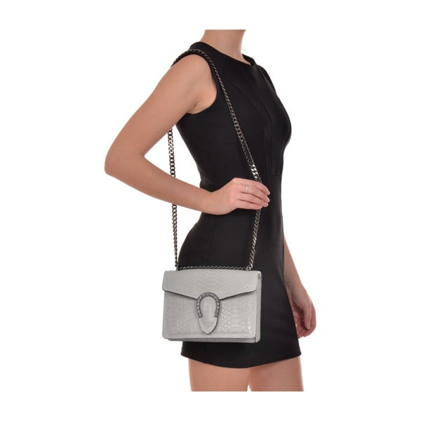 Poșetă de umăr din piele Renata Corsi Fiona, gri-image-4