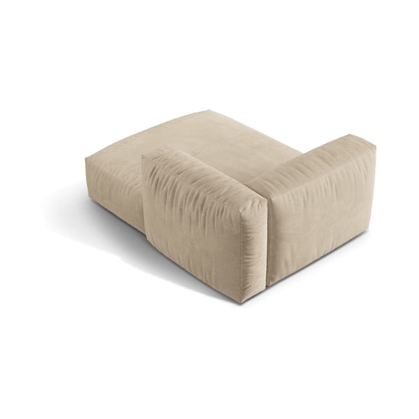 Modul pentru canapea modulară bej cu tapițerie din catifea (cu colț pe partea dreaptă) Martina – Micadoni -image-2