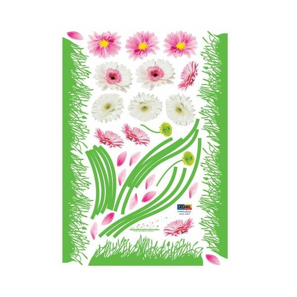 Autocolant Fanastick Colored Gerbera and Grass-image-1