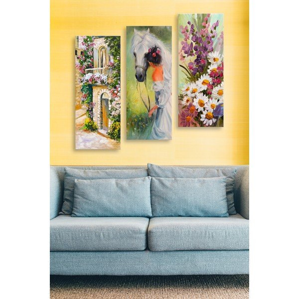 Tablouri 3 buc. 20x50 cm – Wallity-image-1
