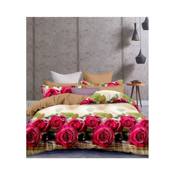Lenjerie de pat reversibilă, din microfibră, DecoKing Emerland Anastasia, 155 x 220 cm-image-1