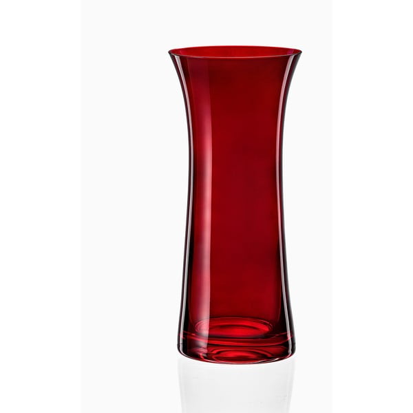 Vază din sticlă Crystalex Extravagance, înălțime 24,8 cm, roșu