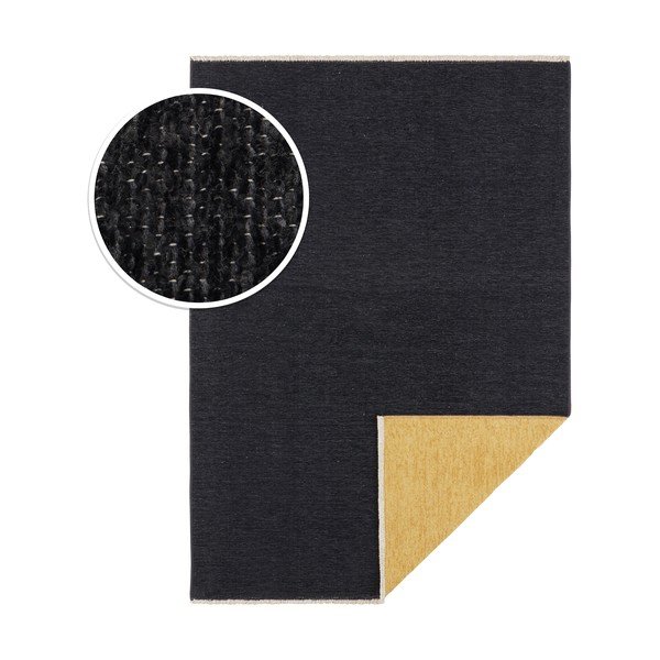 Covor cu 2 fețe Hanse Home Duo, 80x150 cm, negru-galben-image-4