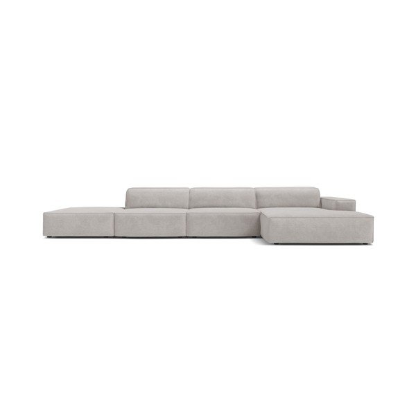 Colțar modular gri deschis (cu colț pe partea dreaptă/cu șezlong) Jodie – Micadoni -image-2