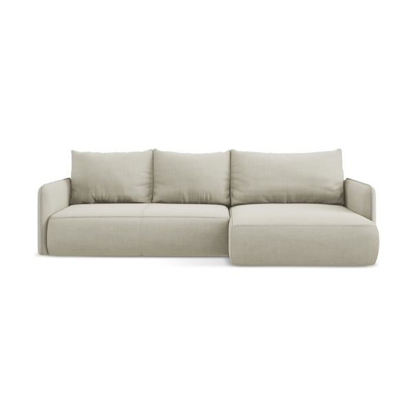 Colțar crem extensibil/cu spațiu de depozitare (cu colț pe partea dreaptă) Nanea – Makamii