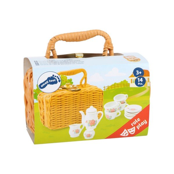 Set 14 piese din porțelan și valiză pentru copii Legler Coffee-image-3