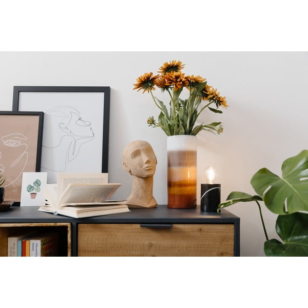 Vază din gresie ceramică Premier Housewares Sorrell, înălțime 30 cm, bej - maro-image-1