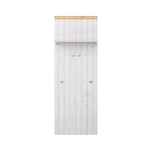 Cuier perete din lemn de pin Steens Monaco, 52 x 145 cm, alb