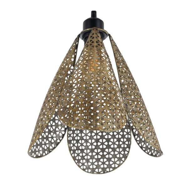 Lustră aurie cu abajur din metal ø 24 cm – Ixia-image-2