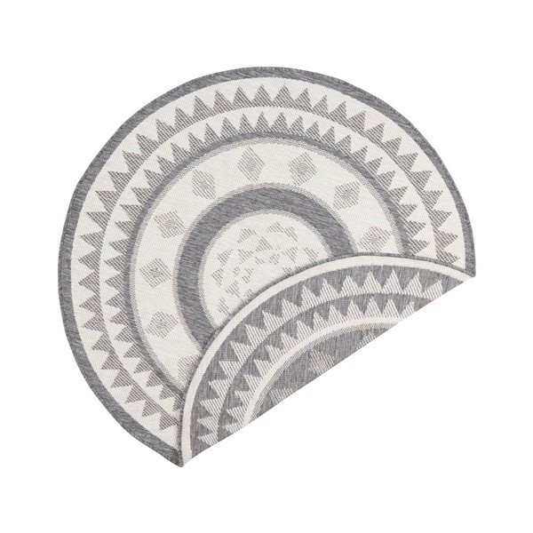 Covor adecvat pentru exterior NORTHRUGS Jamaica, ⌀ 140 cm, gri-crem-image-4