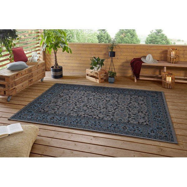 Covor de exterior NORTHRUGS Konya, 200 x 290 cm, albastru închis-image-2