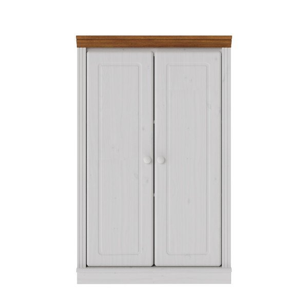 Dulap alb/chihlimbar din lemn de pin 74x118x35 cm Anita – Støraa