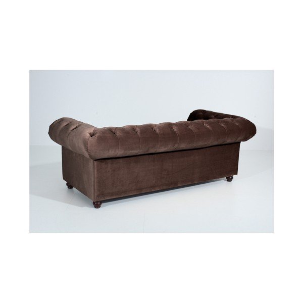 Canapea Max Winzer Orleans Velvet, 216 cm, maro închis-image-1