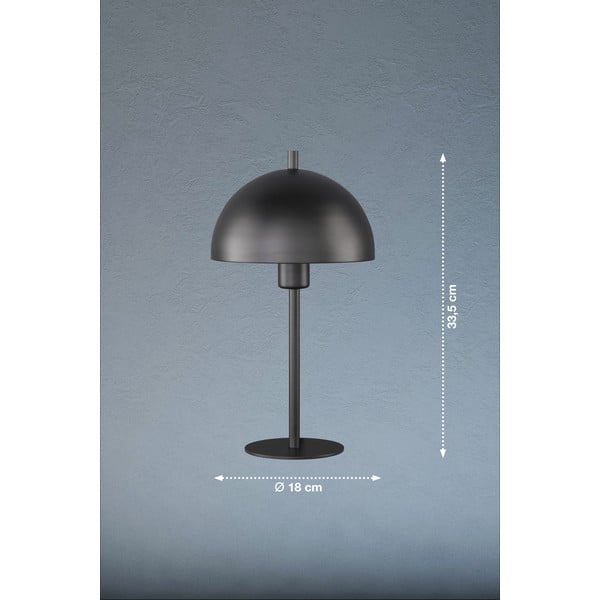 Veioză neagră cu abajur din metal (înălțime 33,5 cm) Kia – Fischer & Honsel-image-2