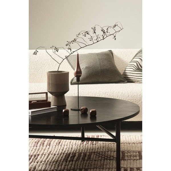Măsuță de cafea neagră rotundă din metal ø 100 cm Valley – Jotex-image-1