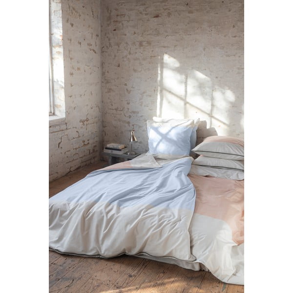 Lenjerie de pat albastru-deschis din bumbac percal pentru pat de o persoană/extinsă 140x220 cm Colore – Mette Ditmer Denmark-image-2