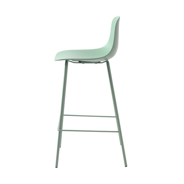 Scaun de bar verde deschis din plastic (înălțime șezut 67,5 cm) Whitby – Unique Furniture-image-3