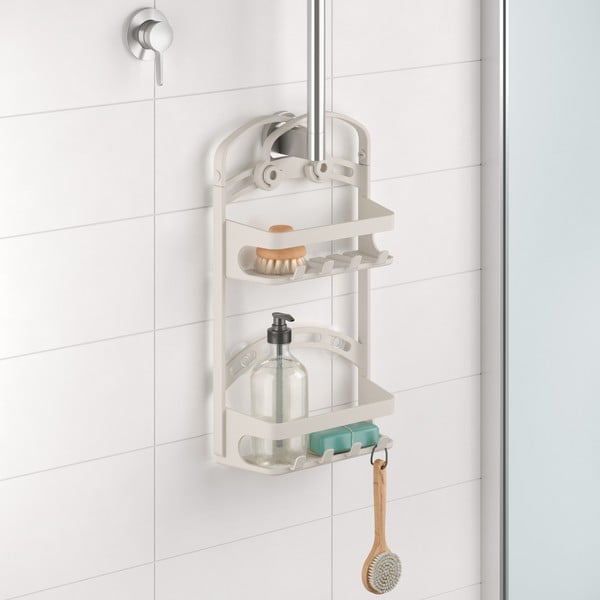 Raft pentru baie gri de agățat din plastic – Metaltex-image-1