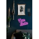 Decorațiune luminoasă de perete Candy Shock Ciao Bella, 40 x 28,5 cm, roz