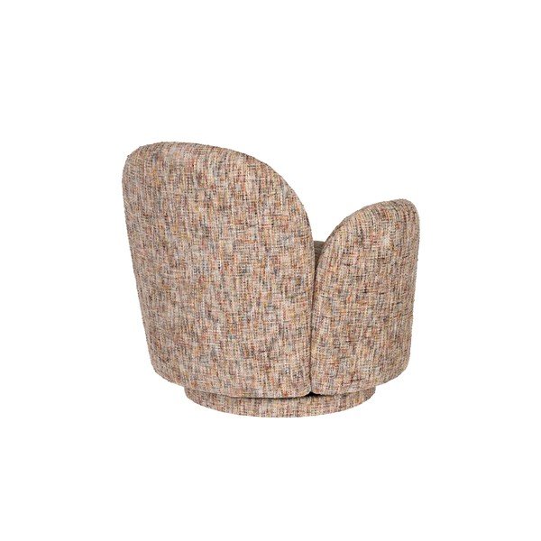 Fotoliu bej pivotant cu tapițerie din chenille Rose – Dutchbone-image-4