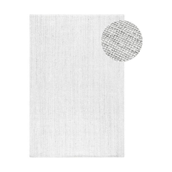 Covor gri deschis reversibil/țesut manual din iută 160x230 cm Bouclé Jaipur – Hanse Home