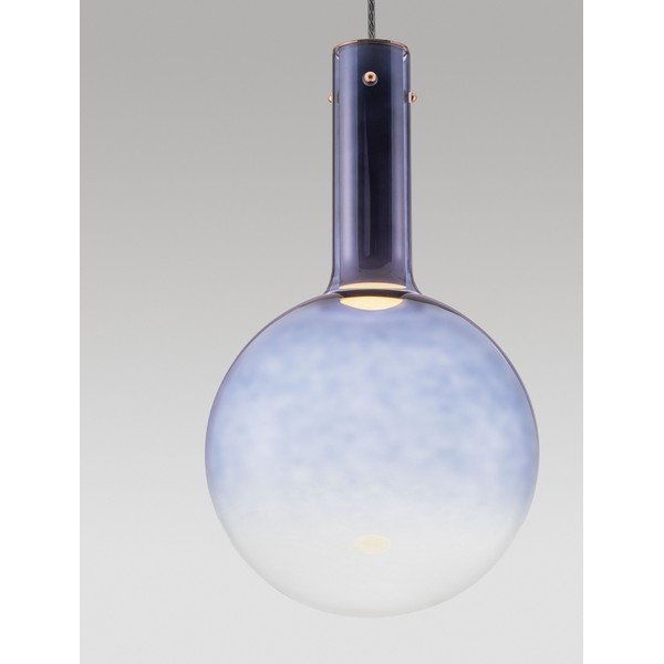 Lustră albastră LED cu intensitate reglabilă din sticlă ø 25 cm Nostos – Nova Luce-image-2