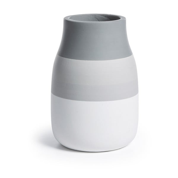 Vază din ceramică La Forma Novi, alb - gri 