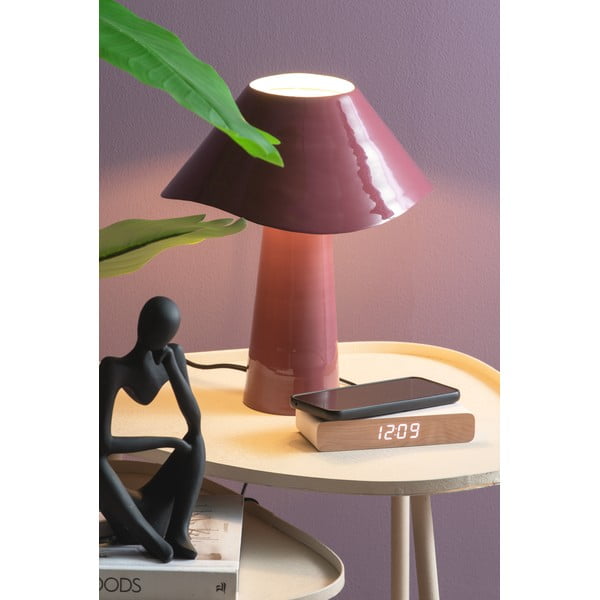 Ceas deșteptător digital cu încărcător wireless Retro Flat LED – Karlsson-image-1